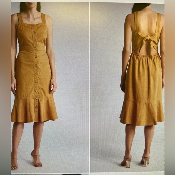 Oat New York Dresses & Skirts - Oat dress size S.  Bow Back Flounce Dress